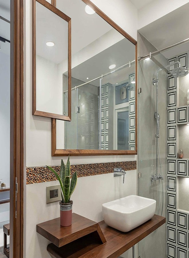 WallDesign شريط حائط WallDesign - بنمط حصى - ملصق PVC لامع مقاوم للماء - لفة 3 بوصات × 10 أقدام - للحمامات، وبلاط الأبواب، وتزيين الأرضيات - Image 3
